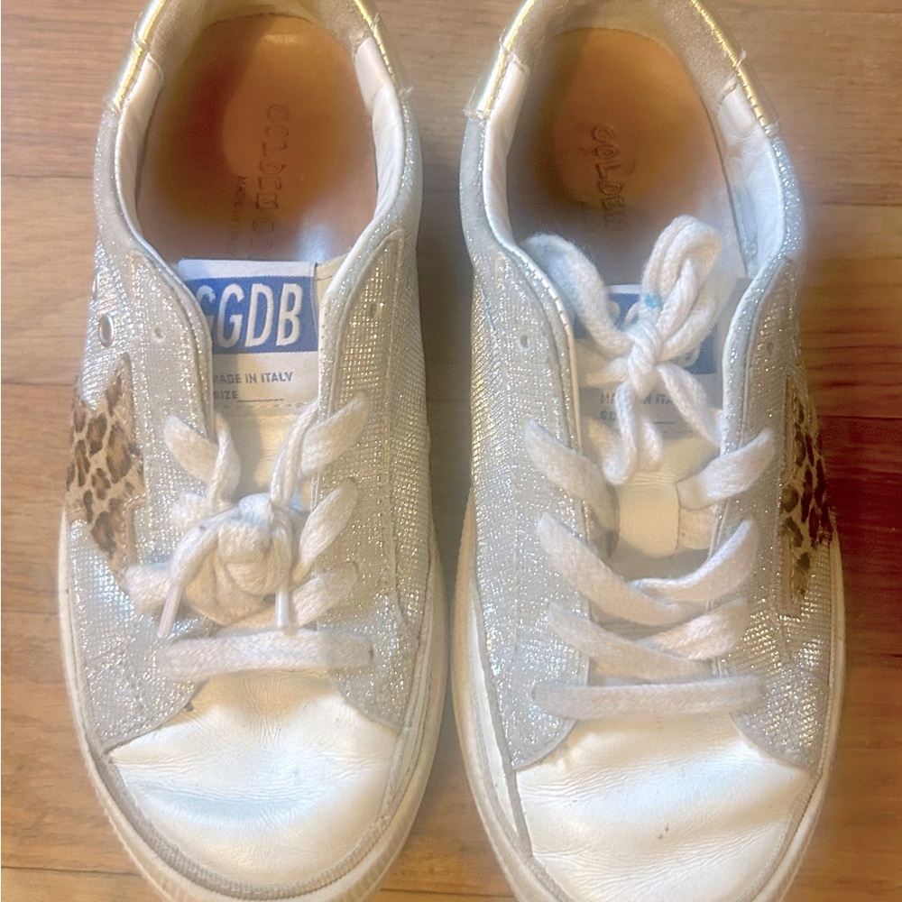 Golden Goose May Glitter & Leather Sneaker